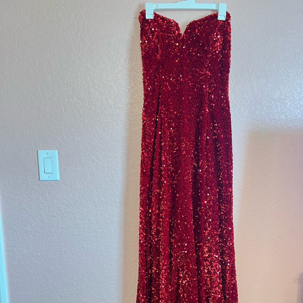 Red Atiana’s Botique Prom Dress - Picture 5 of 9